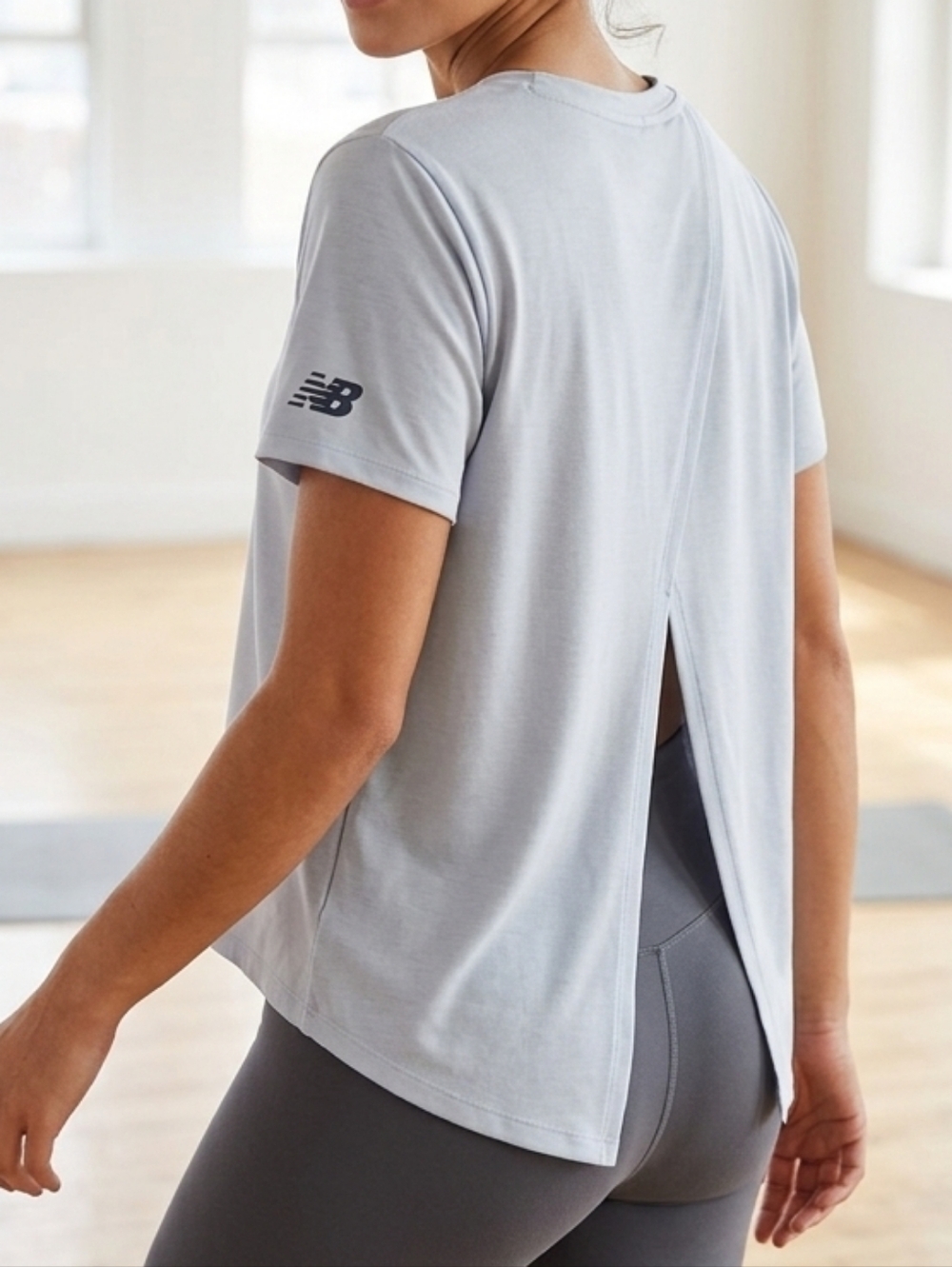 New Balance Heather Gray Running Shirt